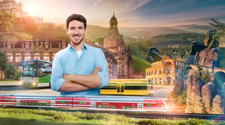 Mit Bus & Bahn CO2 sparen